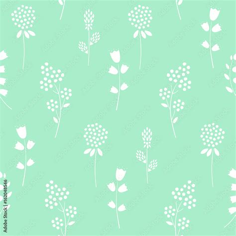 Mint Floral Wallpaper