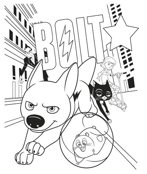 Bolt The Dog Coloring Pages