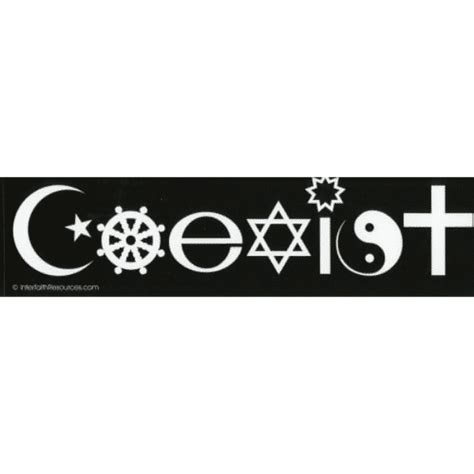 Coexist removable bumper sticker - Bahai Resources