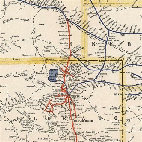 Old Railroad Map of the Western United States 1927 Fine - Etsy