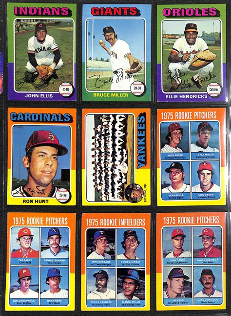 Lot Detail - Lot of 425 Different 1975 Topps Baseball Cards w. Robin ...