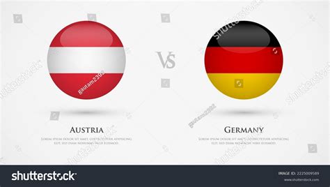 Austria Vs Germany Country Flags Template Stock Vector (Royalty Free) 2225009589 | Shutterstock