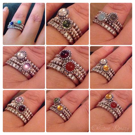 Pandora rings. Stack :) … | Jóias tiffany, Anel de prata, Acessórios