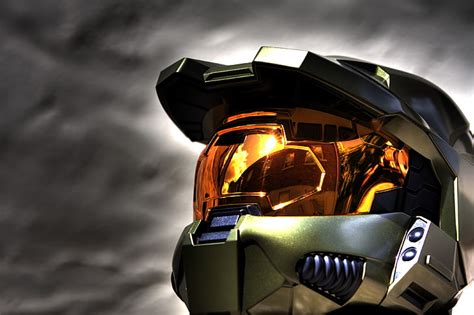 HD wallpaper: gold and black full-face helmet, Halo, Master Chief, Halo ...