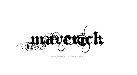 Maverick Name Tattoo Designs