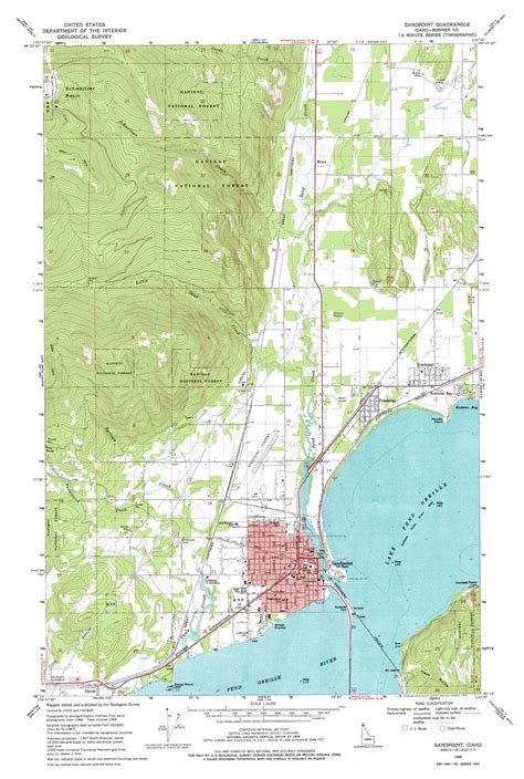 Sandpoint topographic map, ID - USGS Topo Quad 48116c5