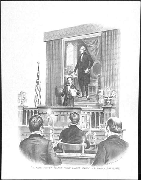 County Prints ~ Lincoln giving the 'House Divided' speech