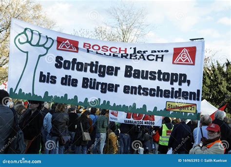 Stuttgart 21 editorial stock photo. Image of stop, protest - 16965393