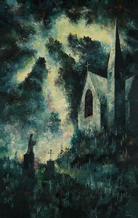 Gothic Church Painting by John Barnwell - Pixels