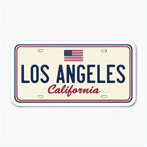 Patriotic California License Plate Design Sticker - Playground