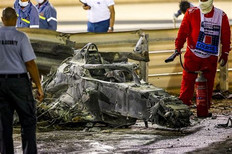 Grosjean's fire-damaged Bahrain F1 car to go on display