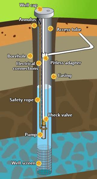 What is the function of each well water pressure system component?