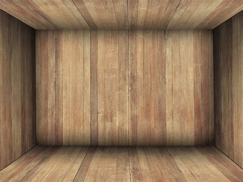 Wooden Box Room Interior Background Free (Brick-And-Wall) | Textures for Photoshop