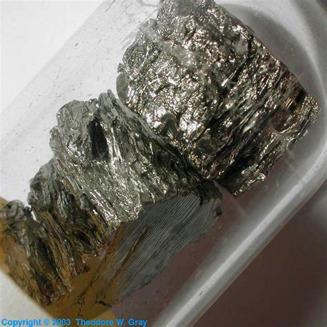 Incredible crystals, a sample of the element Scandium in the Periodic Table