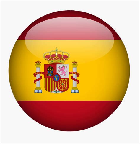 Flag Of Spain Spanish Clip Art - Circle Spain Flag Png, Transparent Png ...