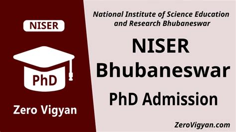 NISER Bhubaneswar PhD Admission 2023-24 Winter Session: Dates ...