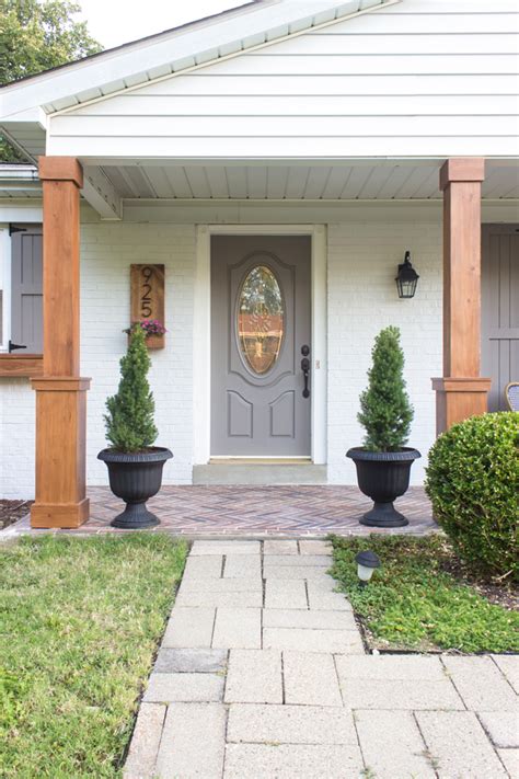 DIY Craftsman Style Porch Columns - Shades of Blue Interiors