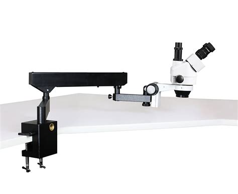 Vision Scientific Trinocular Zoom Stereo Microscope, 10x WF Eyepiece, 0.7x—4.5x Zoom Range, 7x ...