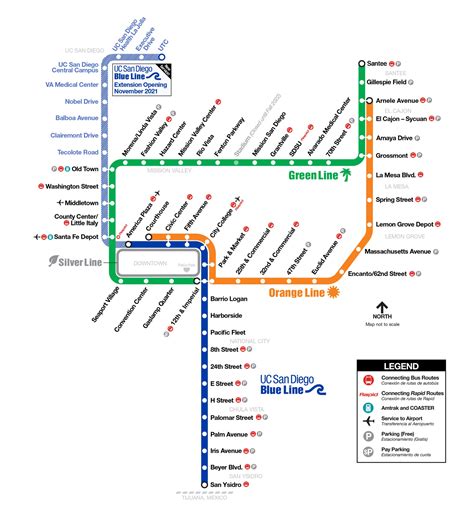 Transit Maps: Submission – Official Map: San Diego Trolley Diagram, 2021