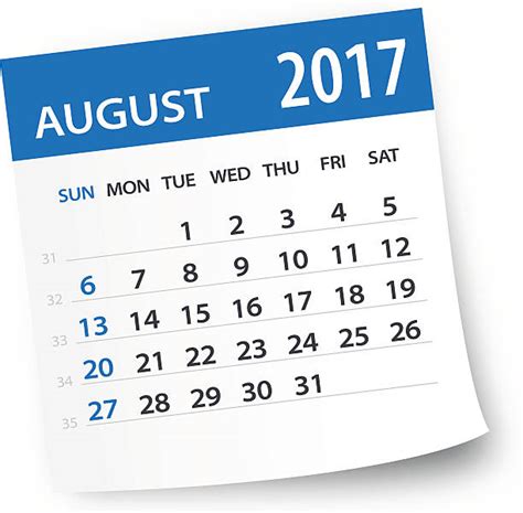 Royalty Free August Calendar Clip Art, Vector Images & Illustrations ...