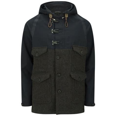 Nigel Cabourn Men's Classic Cameraman Jacket - Navy/Brown - Free UK Delivery over £50