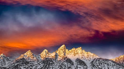 Snow Mountain in the Sunset Wallpapers - 4k, HD Snow Mountain in the ...