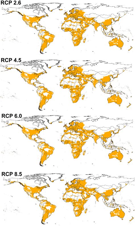 Predicted potential distribution maps for bluetongue virus under future ...