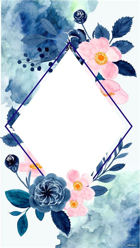 Watercolor Floral Frame Background in JPG, Illustrator, SVG, EPS - Download | Template.net