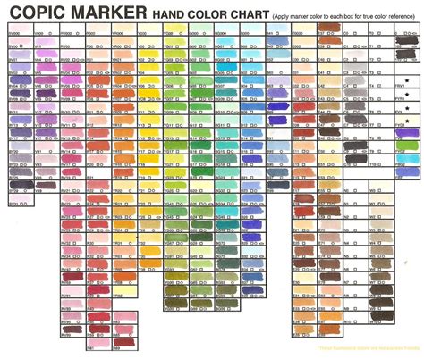 copic color chart Colouring Pages