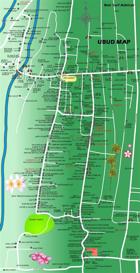 Ubud Map - Detail Maps Bali Indonesia | Ubud, Bali island, Bali travel ...