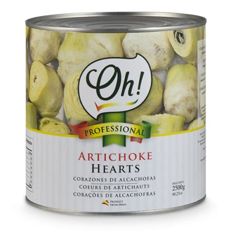 Canned Artichoke Hearts - Oh Products - Professional Line