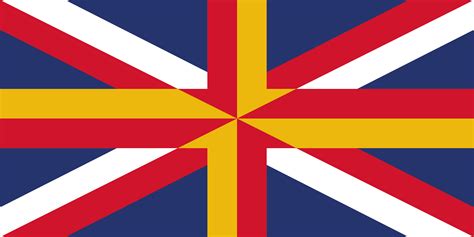 UK flag including Wales without fimbriation : vexillology