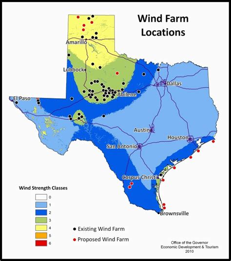 Texas Wind Farms Map | secretmuseum