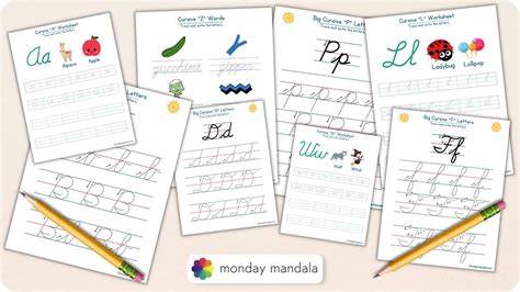 Cursive Alphabet Worksheets (Free PDF Printables A - Z)