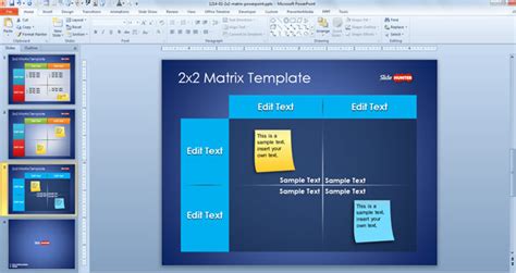 Free 2x2 Matrix Template for PowerPoint - Free PowerPoint Templates - SlideHunter.com