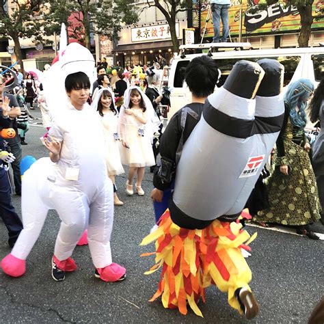 Japan's Halloween Parade — distraught pigeon