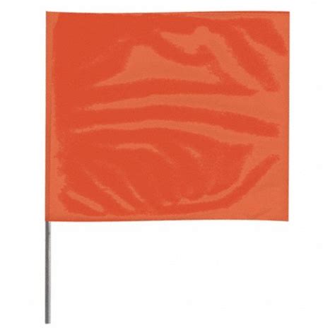 GRAINGER APPROVED Orange Marking Flag, 2 1/2 in Flag Height, Solid ...