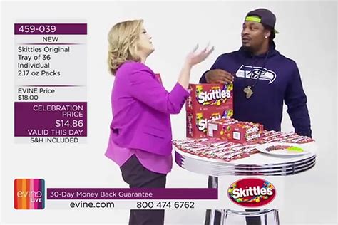 Marshawn Lynch Hilariously Sells Skittles on Shopping Show