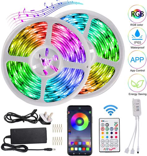 APP Control LED Strip Lights 10M RGB LED Light Strips Music Sync Colou – AIBOO