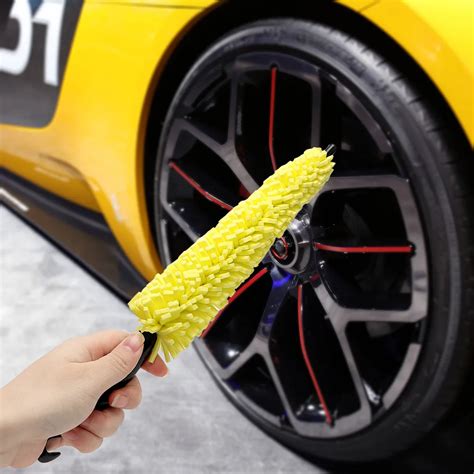 Car Wheel Wash Brush Plastic Handle Vehicle Cleaning Brush Wheel Rims ...