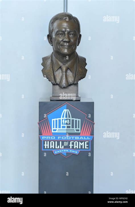 May 23, 2018: The Jerry Jones Hall of Fame statue stands in the atrium of The Star during ...