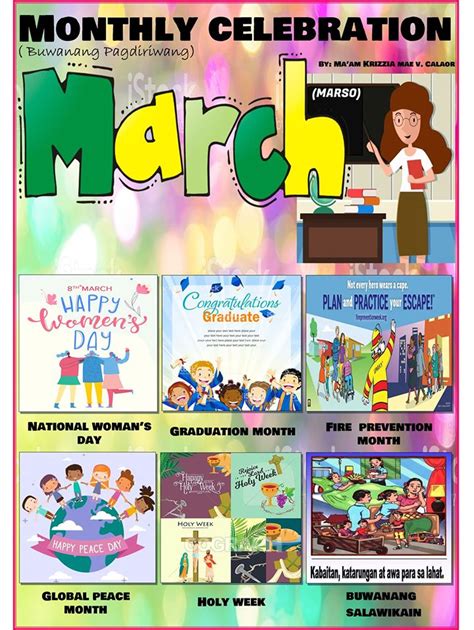 MONTHLY CELEBRATIONS (New Designs) Free! - Teachers Click