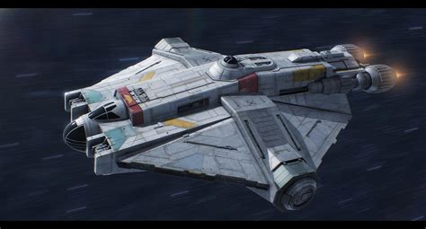 VCX-100 'Ghost' from Star Wars Rebels by me (Adamkop) : r/ImaginaryStarships