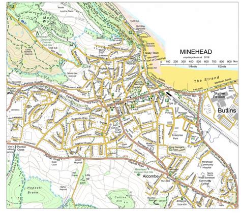 Street map of Minehead