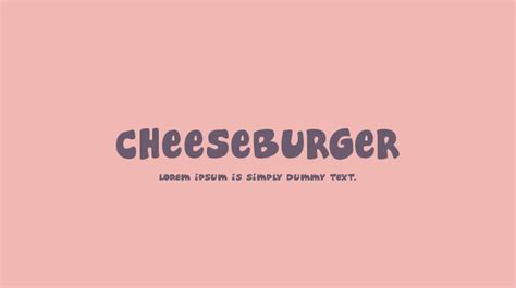 Cheeseburger Font : Download Free for Desktop & Webfont