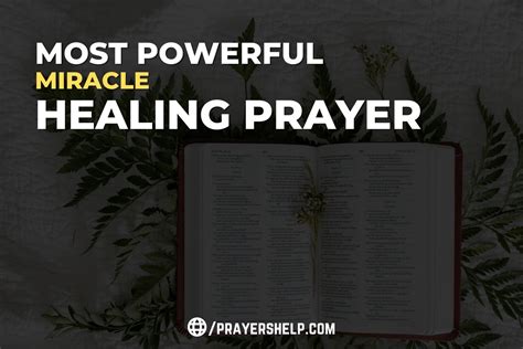 Powerful Miracle Healing Prayer - Prayers Help