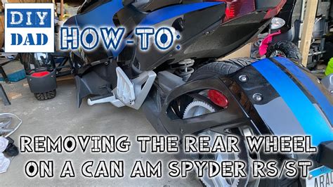 How To: Removing the rear wheel from a Can Am Spyder RS/ST - YouTube