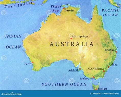 Australia Map Cities Stock Images - Download 217 Royalty Free Photos