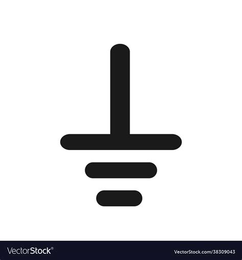 Ground icon sign electrical symbol isolated Vector Image