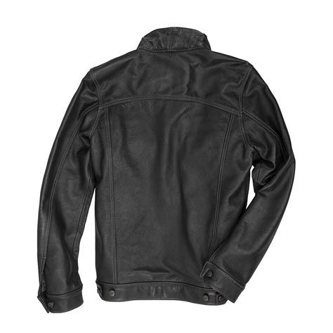 Calfskin Leather Jean Jacket (Black or Brown) | Cockpit USA